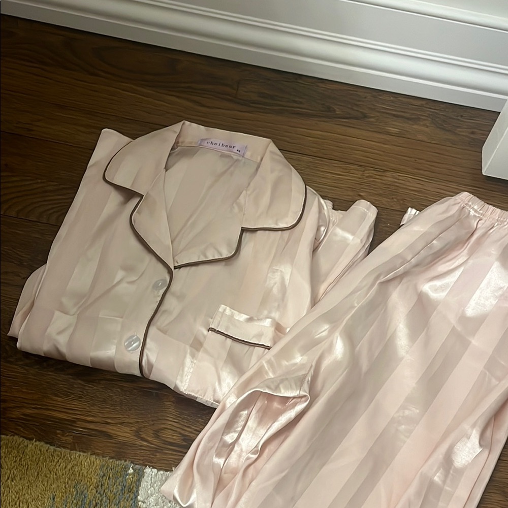 Victoria's Secret Pink Satin Pajama Set